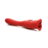 Xr Brands Kiss and Tell Pro Dual-Ended Vibrator Raudona - Flexible Silicone, Atsparus vandeniui