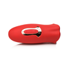 Xr Brands Kiss and Tell Silicone Vibrating Clitoral Stimulator Raudona IPX6 USB