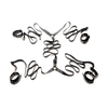 Xr Brands Master Series Leather Bed Restraint System - Adjustable Juodas Set