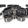 Xr Brands Master Series Leather Bed Restraint System - Adjustable Juodas Set