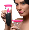 Rožinė XR Brands Lickgasm Mini Rožinė - 10-Mode Suction &amp; Licking Device