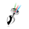 Xr Brands Light Up Metal Plug Large - 3-Pattern LED, Nickel-Free Aliuminio
