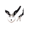 Xr Brands Lock-It Choker with Heart Lock &amp; Key - Adjustable Juodas Strap