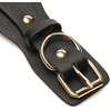 XR Brands Vegan Leather Restraint Set Juodas - Adjustable, Gold Details