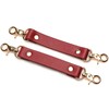 XR Brands Vegan Leather Restraints Set Raudona Adjustable Buckles
