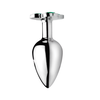 XR Brands Lucky Clover Metal Intimate Plug Medium Sidabrinis Gem