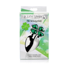 XR Brands Large Metal Plug with Clover Gem Base, Nickel-Free, Sidabrinis