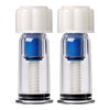 XR Brands Max-Twist Adjustable Suction Nipple Enhancers, Clear/Baltas, Pair