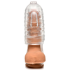 Xr Brands Milker Transparent TPE Intimate Device with Support Strap, Universal Fit