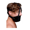 Xr Brands Master Series Ball Gag Adjustable Head Harness - Juodas, Removable Gag