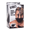Xr Brands Master Series Ball Gag Adjustable Head Harness - Juodas, Removable Gag
