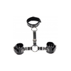 Xr Brands Master Series Neck to Wrist Restraint System PU Leather Adjustable Juodas