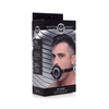 XR Brands Pie Hole Silicone Open Mouth Gag with Removable Plug Juodas