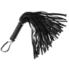 Xr Brands Pleather Pleasure Mini Flogger Juodas PU Leather Compact 34cm