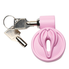 Xr Brands Rožinė Pussification Rožinė Compact Chastity System with Adjustable Rings