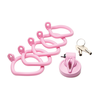 Xr Brands Rožinė Pussification Rožinė Compact Chastity System with Adjustable Rings