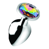 Xr Brands Rainbow Prism Large Gem Plug - Aluminum, Colorful Crystal Base