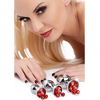 Xr Brands Raudona Gem Intimate Plug Set with Bells, 3 Sizes, Nickel-Free Alloy