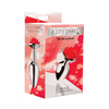 Xr Brands Raudona Rose Metal Intimate Plug Small - Juodas Rose, Lightweight Aluminum