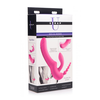Xr Brands Regal Rider Triple Vibrating Silicone Intimate System - Strapless, Juodas