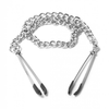 Xr Brands Reign Adjustable Tweezer-Style Nipple Clamps with Chain - Juodas Finish