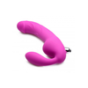 Xr Brands Royal Rider Vibrating Silicone Strapless Intimate System Juodas