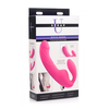 Xr Brands Royal Rider Vibrating Silicone Strapless Intimate System Juodas