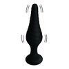 XR Brands Silicone Plug with Remote Control, 10 Vibration Modes, Juodas