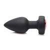 XR Brands Raudona Heart Silicone Plug with Remote Control - Small Size