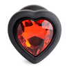 XR Brands Raudona Heart Silicone Plug with Remote Control - Small Size