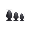 XR Brands Squeezable Intimate Plug Small Thermo-Reactive Juodas