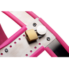Rožinė XR Brands Rožinė Stainless Steel Adjustable Chastity Belt for Women