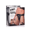 Xr Brands STRICT Safety Net Adjustable Male Chastity Belt Juodas Synthetic Leather