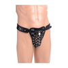 Xr Brands STRICT Safety Net Adjustable Male Chastity Belt Juodas Synthetic Leather