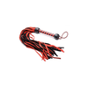 XR Brands Suede Flogger Raudona &amp; Juodas Braided Handle 53 cm