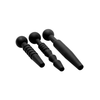 Xr Brands Dark Rods Silicone Urethral Dilator Set 3-Piece - Flexible &amp; Hollow Design