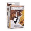 XR Brands Heart-Shaped Tiger Eye Medium Plug - Brown Metal, 3 Inch
