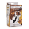 XR Brands Heart Plug Large - Aluminum &amp; Tiger Eye Gem, 3 Inch