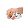 XR Brands Heart Plug Large - Aluminum &amp; Tiger Eye Gem, 3 Inch