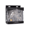Xr Brands Master Series Tiger King Stainless Lockable Chastity System, Sidabrinis