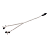XR Brands Titty Taunter Adjustable Nipple Clamps with Weighted Bead, Juodas