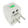 XR Brands Travel Universal Adapteris 4-in-1 Worldwide Plug Baltas ABS