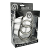 Xr Brands Trine Steel Ring Collection - Stainless Steel, 3 Sizes Set
