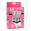 XR Brands Twisted Triplets Compact Suction Cylinder Set Clear ABS