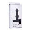 XR Brands Silicone Intimate Plug Thrusting &amp; Vibrating Remote Juodas