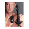 Xr Brands BANG Silicone Intimate Bead System with Remote Control, Atsparus vandeniui, Juodas
