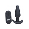 Xr Brands BANG Remote-Controlled Silicone Plug - 21-Mode Atsparus vandeniui, Juodas