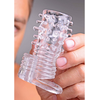 Xr Brands Master Series Vibrating TPR Intimate Sleeve Clear 3.5in