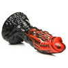 Xr Brands Vulcan Silicone Intimate Device Juodas/Raudona - Textured, Suction Cup, Large Size