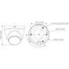 „Dahua Technology Co“ IP kamera. 4MP 1/2.9” CMOS, 2.8 mm. 94° F1.6, 25 kadrai per sekundę, IR+LED 30 m., WDR, IVS, IP67, mikrofonas